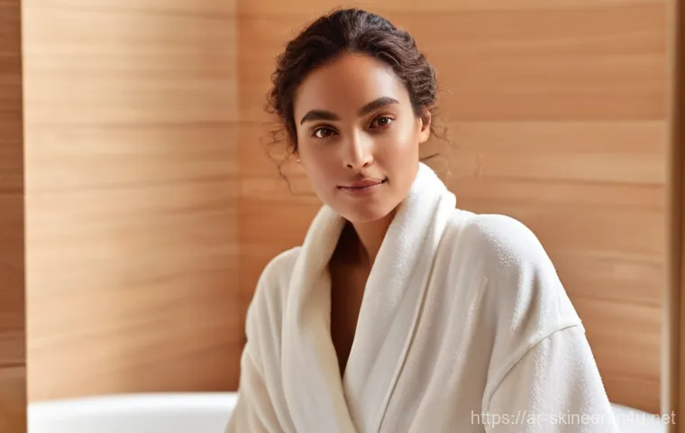 스킨케어 전문가가 추천하는 피부 진정법 - **Prompt 1: Gentle Skincare Ritual**
    "A beautiful woman, late 20s to early 30s, of Middle Easter...