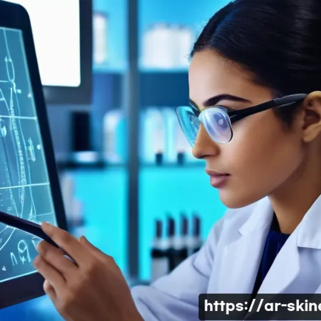 스킨케어 트레이너가 되는 방법 - **Prompt 1: The Studious Skincare Scientist**
    "A portrait of a focused young Arab woman in her l...