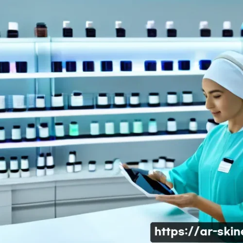 Home 17 스킨케어 자격증과 관련된 정책 변화 - A professional skincare training classroom set in a modern facility in the Middle East, featuring di...